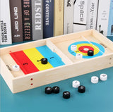 TD® Glace en bois foxball shuffleboard avant et arrière jeu de société deux-en-un divertissement pour adultes jeu société pour enfan
