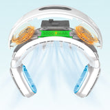 TD® Ventilateur de cou suspendu sans lames usb mini ventilateur blanc climatiseur design pliant portable extérieur réglable 3 vitess