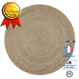 TD® Tapis de sol rond tissé en herbe de roseau Nordic INS pour salon ou chambre à coucher - Jute - Ø 120 cm - Naturel