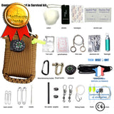 TD® Kit de premier soins Silex portable avec boussole amovible mini lampe de poche multifonction-Kit de survie - accessoire voyage