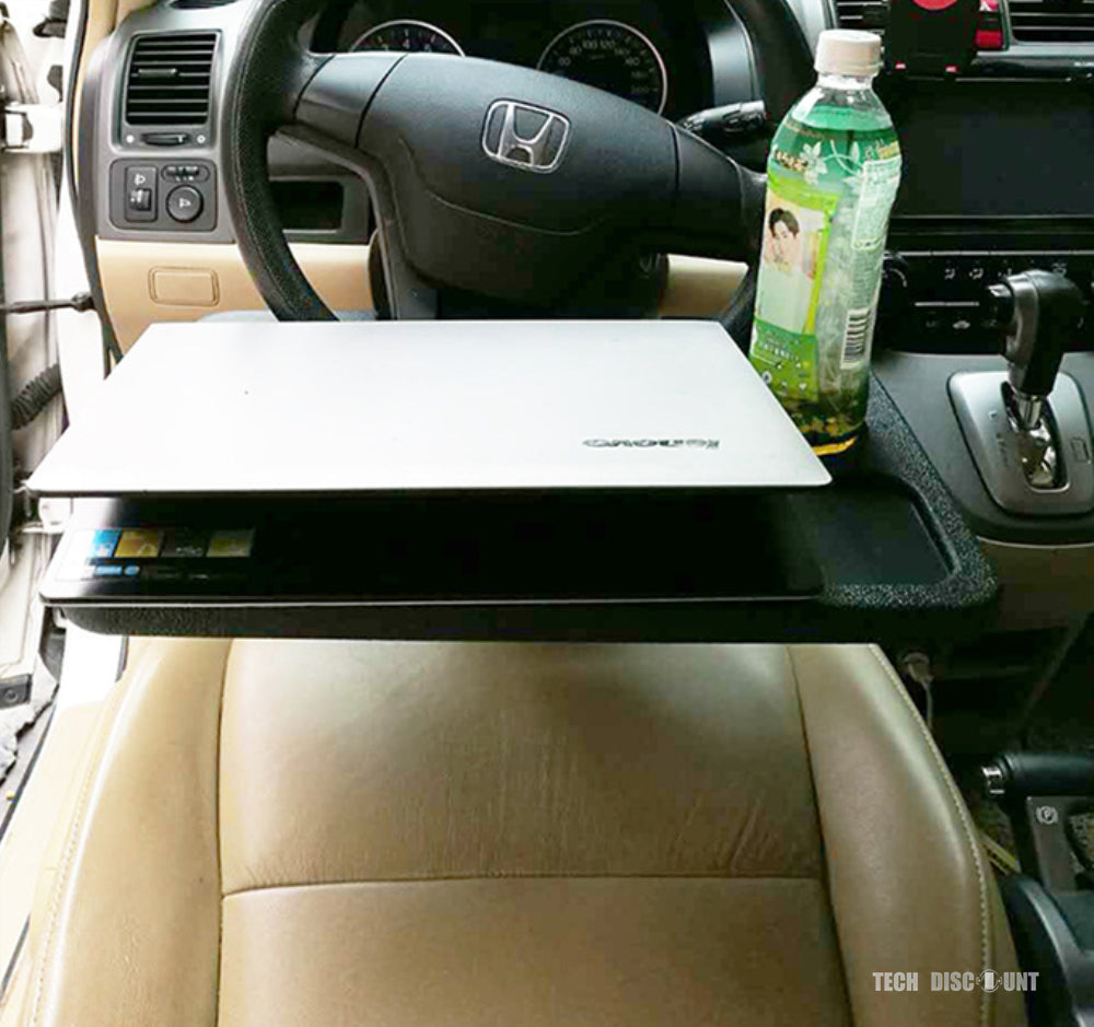 Tablette Volant Voiture – Plateau Pliable Antidérapant, En ABS – Pour Ordinateur Portable, Repas, Téléphone – Idéal Voyage, Télétravail En Voiture