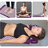 TD® Matelas de Relaxation, Kit d'Acupression avec Tapis et Coussin, Violet, avec sac et coussin,  Apaise les nerfs