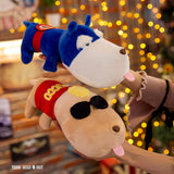 TD® Chien en peluche fantaisie teddy pack de charbon de bois pour voiture maison marron dessin animé pendante lunettes de soleil