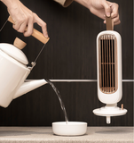 INN® Petit ventilateur créatif rétro humidification tour ventilateur deux-en-un spray sans feuilles bureau silencieux petit ventilat