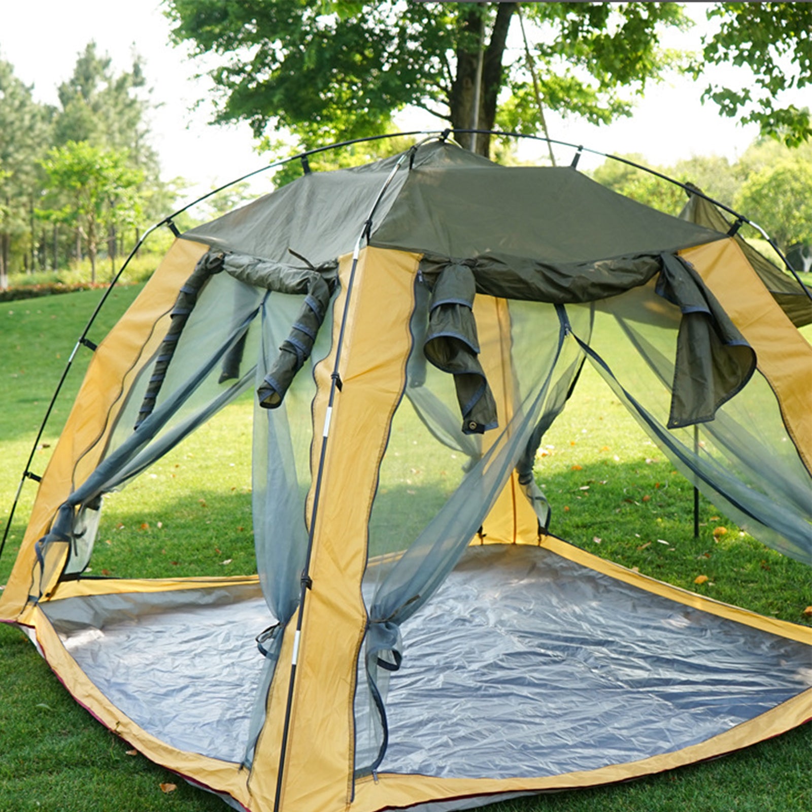 Tente de campement extérieur compacte anti-insectes