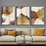 Peinture décorative motif marron doré
