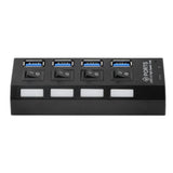 TD® Hub USB alimenté Câble 4 ports concentrateur adaptateur commutateur l'alimentation chargement économie pratique connexion énergi