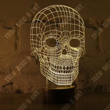 TD® Lampe Bulbing Tête de Mort 3D Lampe Veilleuse Décorative en forme de tête de crâne.