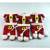 TD® Lot de 6 Portese Couverts en Forme de costume Père Noel / Décoration de table/ Festif et Chic