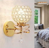 TD® LED Applique Murale Cristal Murale Luminaire E27 LED Allume la Lampe D'escalier de Chambre à Coucher Or