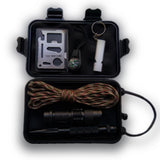 TD® Ensemble d'équipement d'outils multifonctions de camping boîte de survie d'auto-assistance extérieure boîte de premiers soins