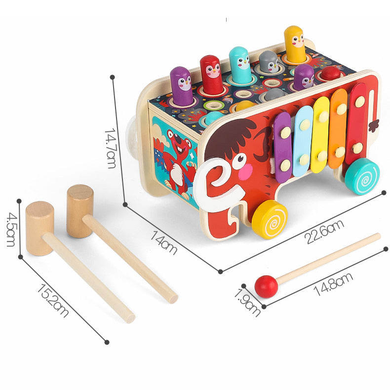 TD® Grand jouet de hamster mammouth en bois pour enfants jouet multifo –