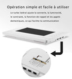 TD® Sonnette Kit caméra, 7 pouces couleur vidéo HD Sonnette Villa Intercom vision nocturne étanche intelligente Sonnette vidéo Inter
