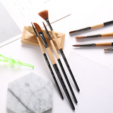 Peinture ensemble de stylos aquarelle 12 brosse à cheveux en nylon sac en pvc pinceau aquarelle simple en forme d'éventail en