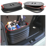 Seau télescopique extérieur 37L avec couvercle seau de stockage pliant boîte à gants de voiture seau de pêche stockage multif
