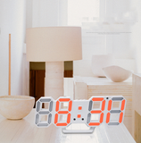TD® Horloge murale LED 3D Design moderne Horloge de montre numérique | Réveil | Veilleuse | Horloge stéréo numérique créative|violet