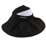 TD® Chapeau haut de forme vide dames en plein air chapeau de soleil de plage tissu sain chapeau de soleil sauvage