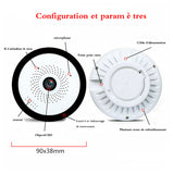 INN® Caméra Fisheye Moniteur à distance de téléphone portable panoramique à 360 degrés HD Vision nocturne Moniteur d'alarme de résea