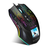 TD® Nouveau jeu d'affichage filaire macro souris lecteur multilingue DPI gaming souris de jeu