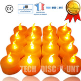 TD® Bougies électrique flamme oscillante LED lumière anniversaire universel cérémonies éclairage décoration célébrations cire veille