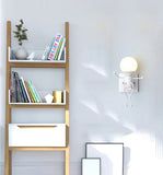 TD® Applique murale Moderne - Douille E27 - Métal - Blanc - Pour chambre enfant