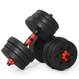 TD® 15 kilogrammes Accueil entraînement fitness homme et femme muscles des bras haltères amovibles et haltères variables -noir