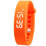 TD® Montre Bracelet Intelligent LED 5W Multifonctionnelle / Podomètre Sommeil Surveillance Smart Bracelet Silicone (orange)