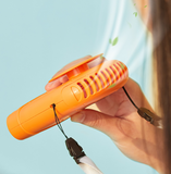 INN® Ventilateur cou suspendu USB chargeant en plein air portable mini silencieux sans feuilles suspendu cou ventilateur paresseux
