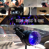 TD® Lampe boule jeu de lumières projecteur de scène voiture contrôle vocal USB led coloré disco fête magique lumière solide multicou