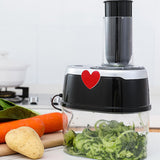 TD® Coupe-légumes Machine de cuisson domestique électrique Coupe-légumes en spirale Broyeur de cuisine 4 en 1