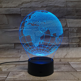 TD® 3D Lampe Illusion Optique Led Veilleuse Veilleuse Monde Géographie Terre Globe 3D Lampe Led Art Sculpture Veilleuses 3D Illusion