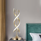 TD® ELINKUME Lampe de bureau LED 12W Dimmable Spirale Blanc chaud Lampe de table LED Design Créatif Minimaliste Moderne