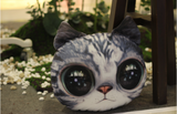 TD® Drôle 3D Cat Imprimer Coussin Coussin créatif mignon poupée en peluche cadeau Home  Tapis de chat souple   Couleur: chaton gris