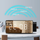 TD® Horloge projection haut-parleur bluetooth type maison intelligente carte enfichable audio affichage haute définition noir