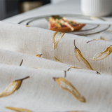 Nappe de table basse nordique tissu art coton nappe en lin chemin de table couleur unie tissu de couverture brodé
