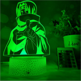 TD® Veilleuse 3D,3D Led Veilleuse Naruto Uchiha Itachi Action Figure 7 Couleurs Toucher Illusion Optique Lampe De Table AM5797
