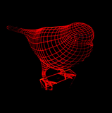 TD® Veilleuse 7 Couleur Oiseau Lampe 3Dvisual Led Veilleuses Pour Enfants Toucher Usb Table Lampara Lampe Bébé Veilleuse Veilleuse 3