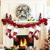 TD® Décoration de Noël Pendentif de Noël Grand motif de cerf Chaussettes de décoration de Noël Chaussettes de Noël Sac cadeau 4pack