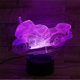 TD® Moto 3D cadeau atmosphère créative chambre veilleuse