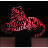 TD® 3D Optique LED Veilleuse 3D LED Night Lights Tiger avec 7 couleurs de lumière pour la décoration de la maison lampe Amazing V☀68