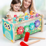 TD® Hibou multifonctionnel jouant au hamster, jouet éducatif pour les enfants à frapper au piano, capacité d'écoute et de concentrat