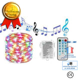 TD® Guirlande lumineuse LED à piles 10 mètres Eclairage multicolore 100 LEDs avec 8 modes télécommandé pour Jardin Noël Mariage Soir