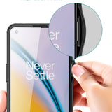 TD® Convient pour un plus 2 coque de téléphone portable avec armure à détection de peau, housse de protection anti-chute givrée.
