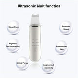TD® Ultrasons Visage Cleaner SScrubber Nettoyage de l'acné Enlèvement du Visage Ultrasons Vibration Peeling Machine de Massage