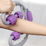 Masseur de muscle de jambe de 5 roues modelant le rouleau de relaxation Yoga Fitness Clamp Stick de massage-