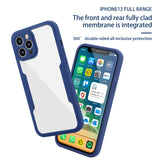 TD® Étui de téléphone portable tout compris à 360 ° pour Apple 13pro film de coque à trous fins housse de protection intégrée