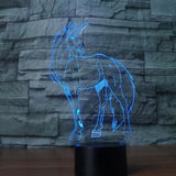 TD® Lampe optique poser décoratif tactile 7 couleurs illusion optique - modèle licorne - faible consommation câble USB ou 3 piles AA