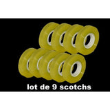 TD® Lot de 9 rouleaux de ruban adhésif bricolage construction ultra adhérant coller scotch adaptable pour bureau travail manuel
