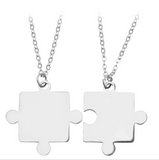 TD® MOD Cadeau Hommes Femmes Couple Puzzle en acier inoxydable Pendentif Collier en argent ylc037