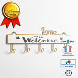 Crochet à vêtements crochet rangée crochet rack dessin animé crochet mur instrument stand poinçonnage gratuit blanc rangée cr
